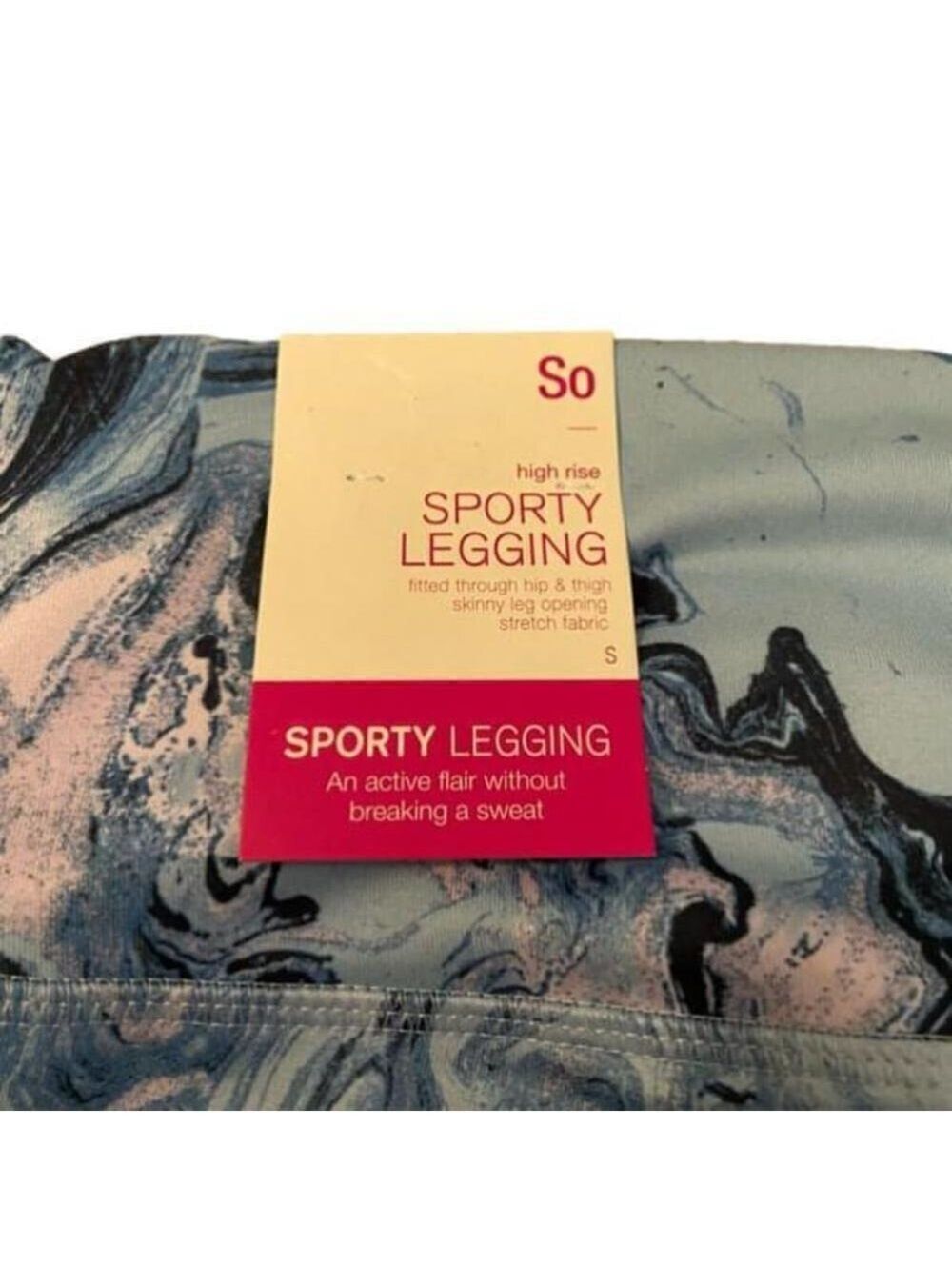 SO Blue Marble Leggings Size Small NWT - Picture 5 of 8
